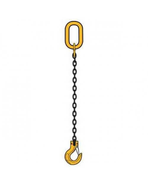 CHAIN SLING G8 WLL 2T 8MM SINGLE LEG C/W GRAB/  SLING HOOK 
