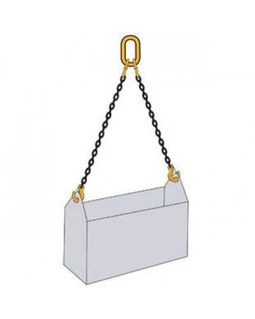 CHAIN SLING G8 WLL 2.12T 7MM 2 LEG C/W SLING HOOKS