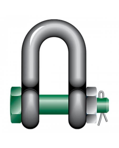 Green Pin Safety Pin Dee Shackle