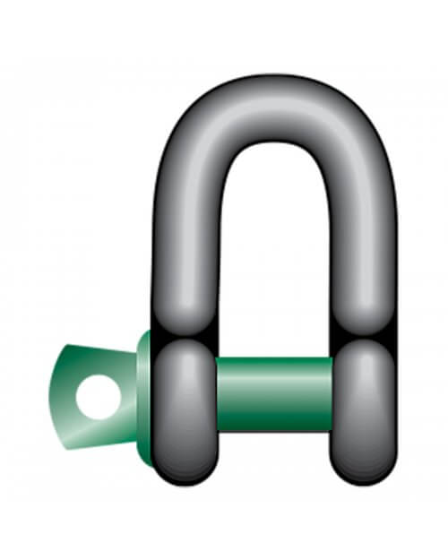 Green Pin Screw Pin Dee Shackle