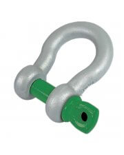 Green Pin Screw Pin Bow Shackle