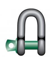 Green Pin Screw Pin Dee Shackle